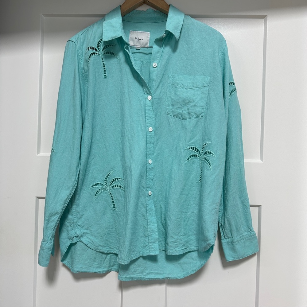 NEW Rails Linen Long Sleeve Button Up Shirt Size M - Picture 3 of 12